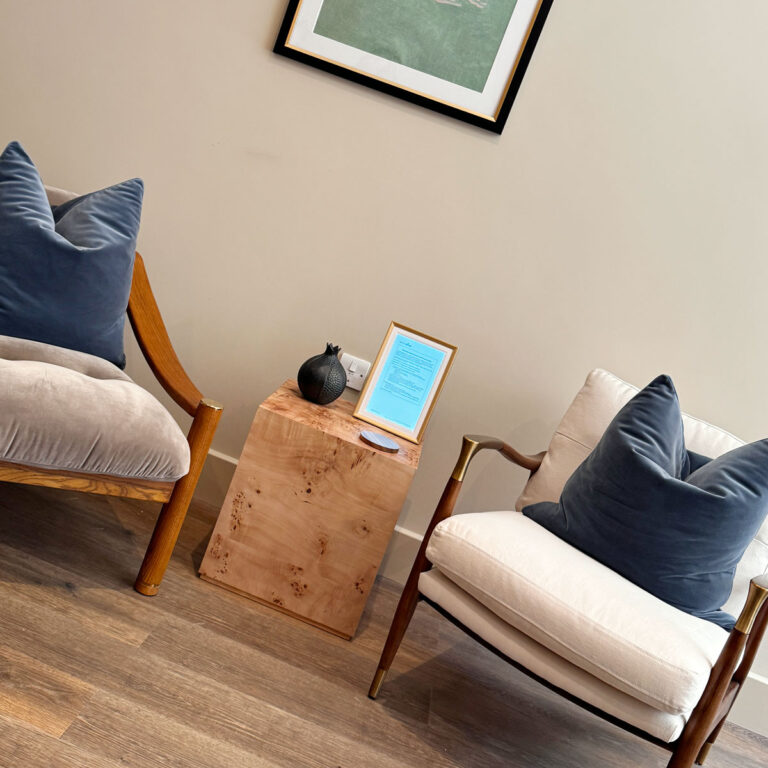 Balham Dentist Seating Area in Reception 768x768